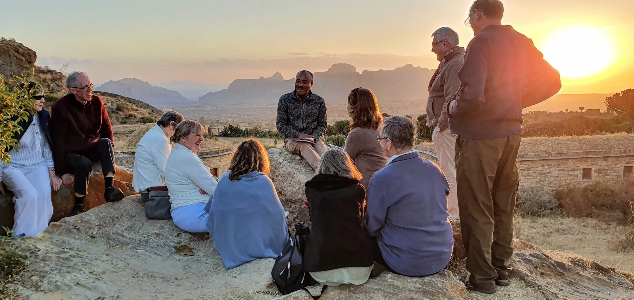 A guided group exploring Ethiopia